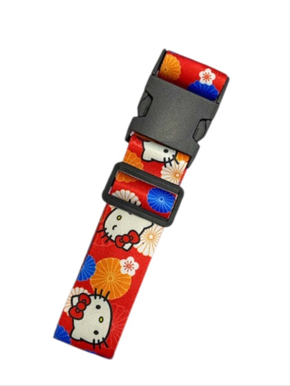 Sanrio Hello Kitty Chrysanthemums Sakura Adjustable luggage strap Red